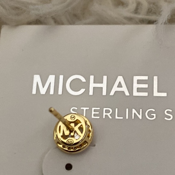 Michael Kors MKC1035AN710 CZ Round Stud SS Gold Plated - Picture 11 of 14